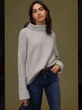 Anthropologie Pilcro Cowl Neck Ribbed Sweater